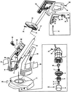 Page A Diagram and Parts List for GL400-B3 1 Black and Decker Trimmer